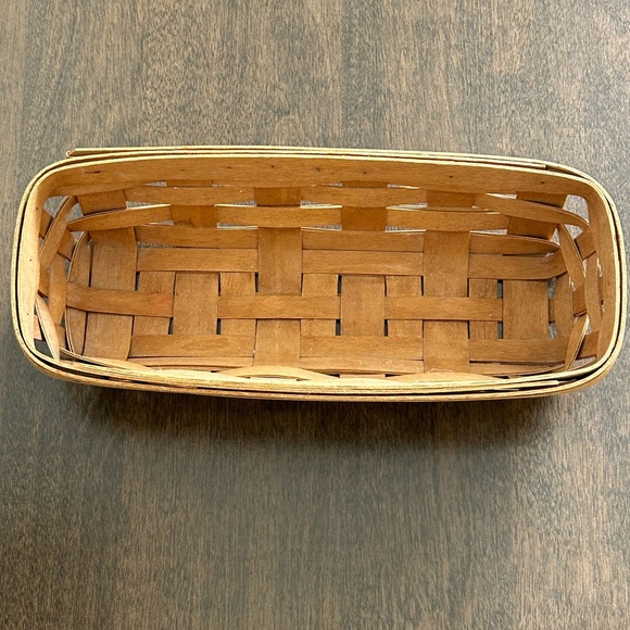 VINTAGE 1993 LONGABERGER CRACKER BASKET 11.5 X 5 X 3 - Picture 6 of 12